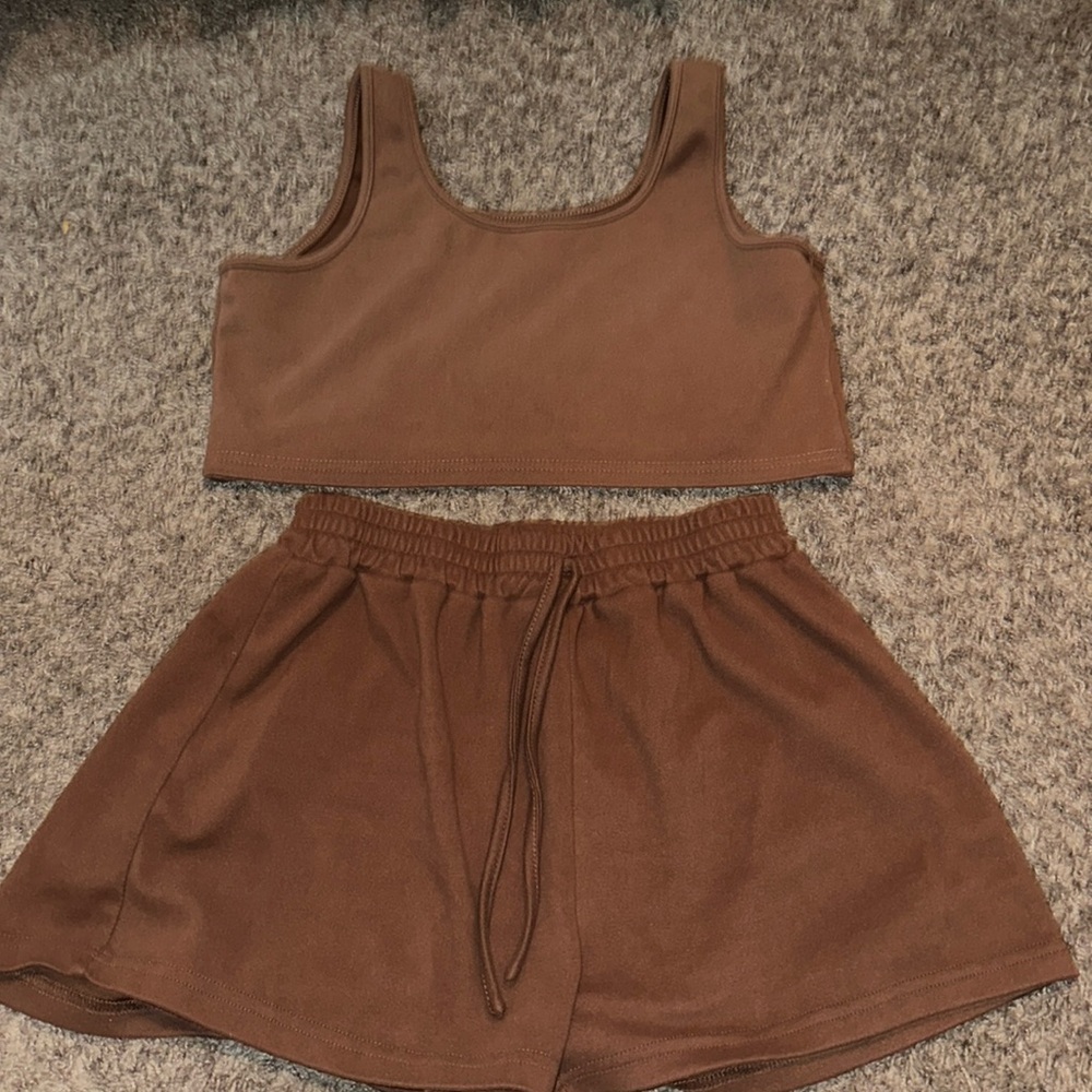 Brown, Soft Pajama Set